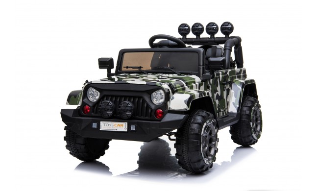 Auto Macchina Elettrica per Bambini Fuoristrada Army 12V MP3 Led con Telecomando Full Optional