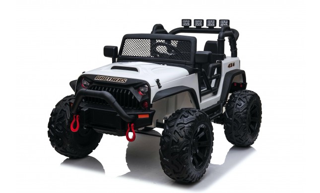 Auto Macchina Elettrica Fuoristrada Big Adventure 24V per Bambini 2 Posti RUOTE IN GOMMA Full Optional sedile in pelle telecomando porte apribili