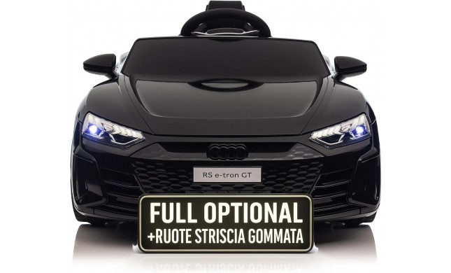 Auto Macchina Elettrica per Bambini 12V Audi RS e-tron GT Sedile Pelle con Telecomando Nera