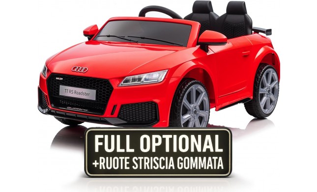 Auto Macchina Elettrica per Bambini 12V Audi TT RS 6 Sedile Pelle con Telecomando Rossa