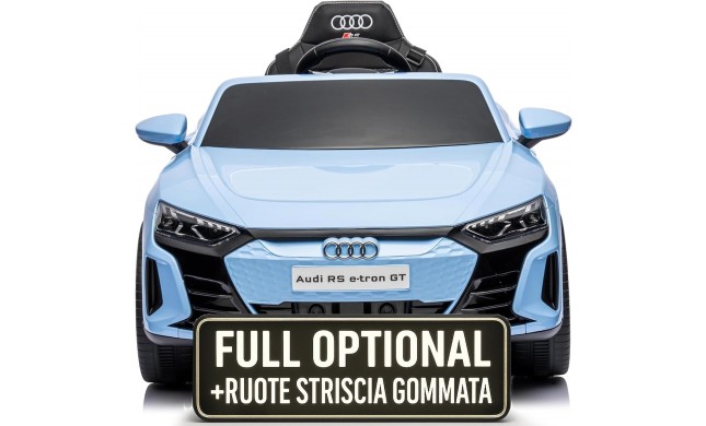 Auto Macchina Elettrica per Bambini 12V Audi RS e-tron GT Sedile Pelle con Telecomando Blue