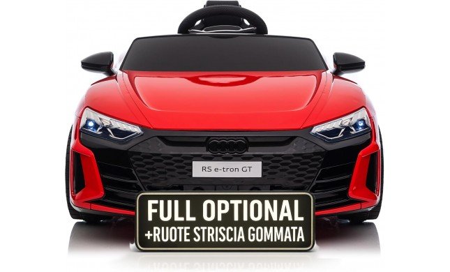 Auto Macchina Elettrica per Bambini 12V Audi RS e-tron GT Sedile Pelle con Telecomando Rossa
