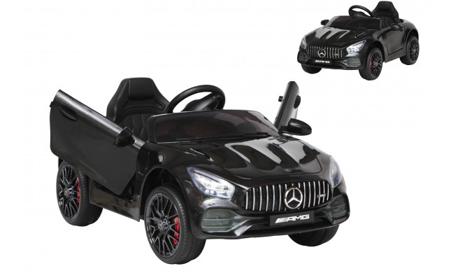 Auto Macchina Elettrica per Bambini Mercedes AMG GT 12V Porte Apribili Full Optional con telecomando nero