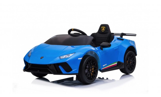 Auto Macchina Elettrica per Bambini 12V Lamborghini Huracán Blue con Telecomando Porte apribili Led e suoni Mp3