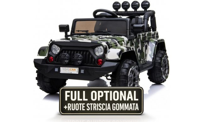 Auto Macchina Elettrica per Bambini Fuoristrada Army 12V MP3 Led con Telecomando Full Optional