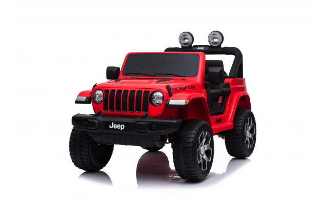 Auto Macchina Elettrica Jeep Wrangler Rubicon 12V per Bambini porte apribili Con telecomando Full accessori (Rossa)