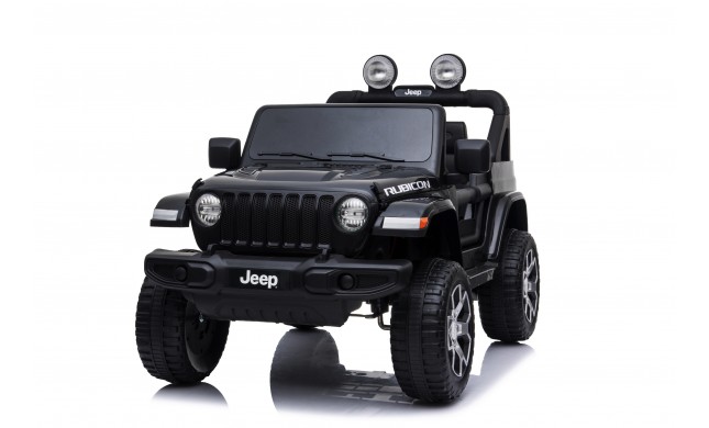 Auto Macchina Elettrica Jeep Wrangler Rubicon 12V per Bambini porte apribili Con telecomando Full accessori (Nera)