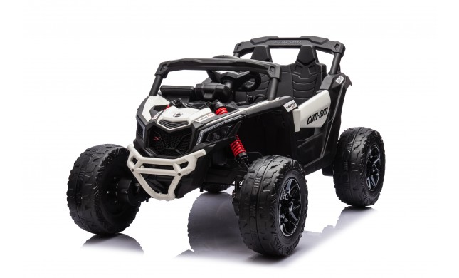 Auto Macchina Elettrica per Bambini 24V UTV CAN AM MAVERICK  Telecomando 2 Motori da 200W Porte Apribili Bianca