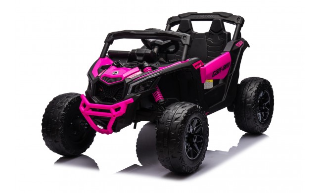 Auto Macchina Elettrica per Bambini 24V UTV CAN AM MAVERICK  Telecomando 2 Motori da 200W Porte Apribili Fucsia