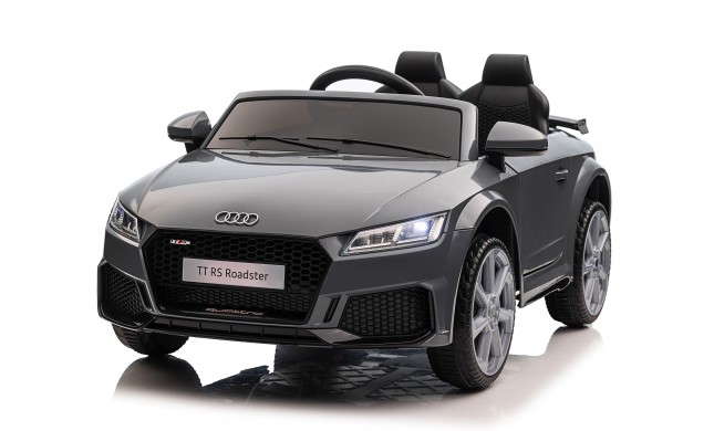 Auto Macchina Elettrica per Bambini 12V Audi TT RS 6 Sedile Pelle con Telecomando Grigio