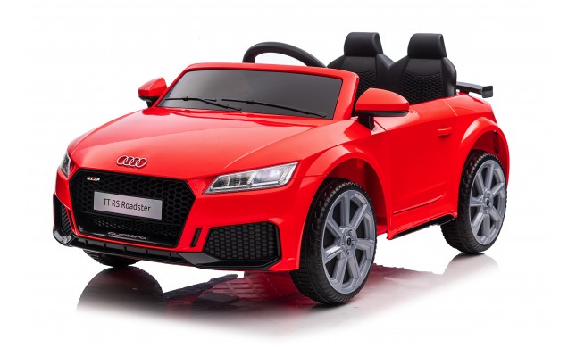 Auto Macchina Elettrica per Bambini 12V Audi TT RS 6 Sedile Pelle con Telecomando Rossa