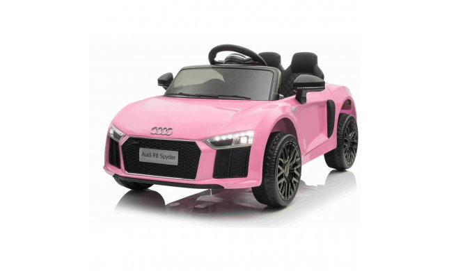 Auto Macchina Elettrica 12V Audi R8 Spyder per Bambini Led MP3 con Telecomando Sedile in pelle Rosa