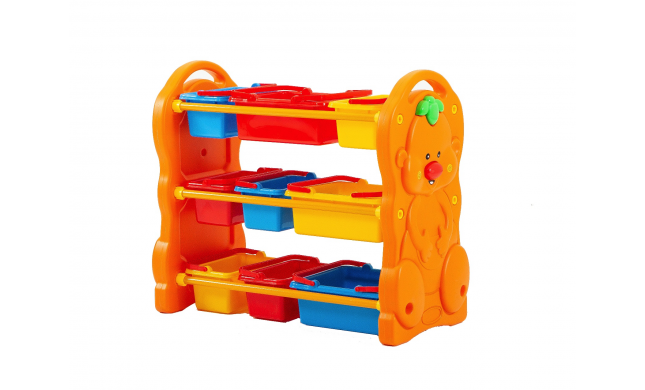 Scaffale per Giocattoli Portagiochi Mobiletto Multi Ripiano per Bambini con 9 ceste H95 x L79 x P42 