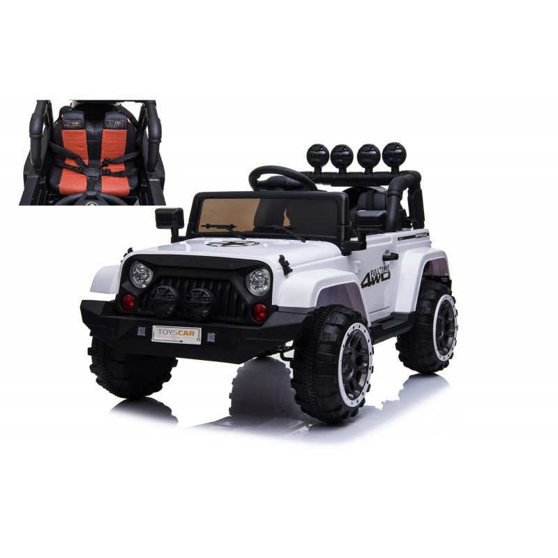 Auto Macchina Elettrica Per Bambini Fuoristrada Bianca 12v Mp3 Led Con Telecomando Full Optional Sedili In Pelle Toyscar Hoverboard Macchine Elettriche Eco Scooter