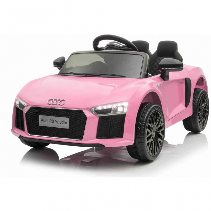 Auto Macchina Elettrica 12v R8 Spyder Per Bambini Led Mp3 Con Telecomando Sedile In Pelle Rosa Toyscar Hoverboard Macchine Elettriche Eco Scooter