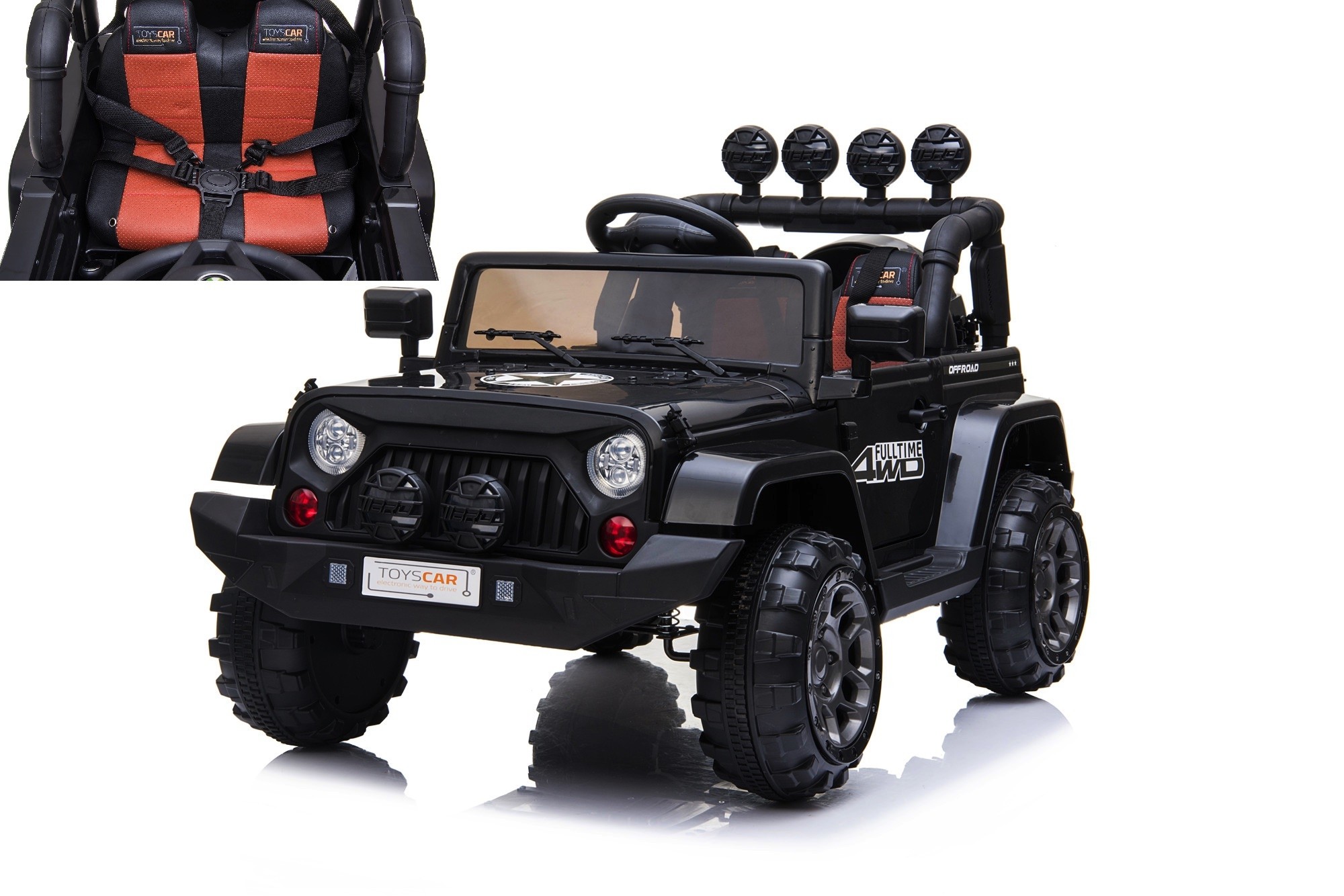 Auto elettrica per bambini jeep 12V con telecomando fuoristrada SUV quad MP3