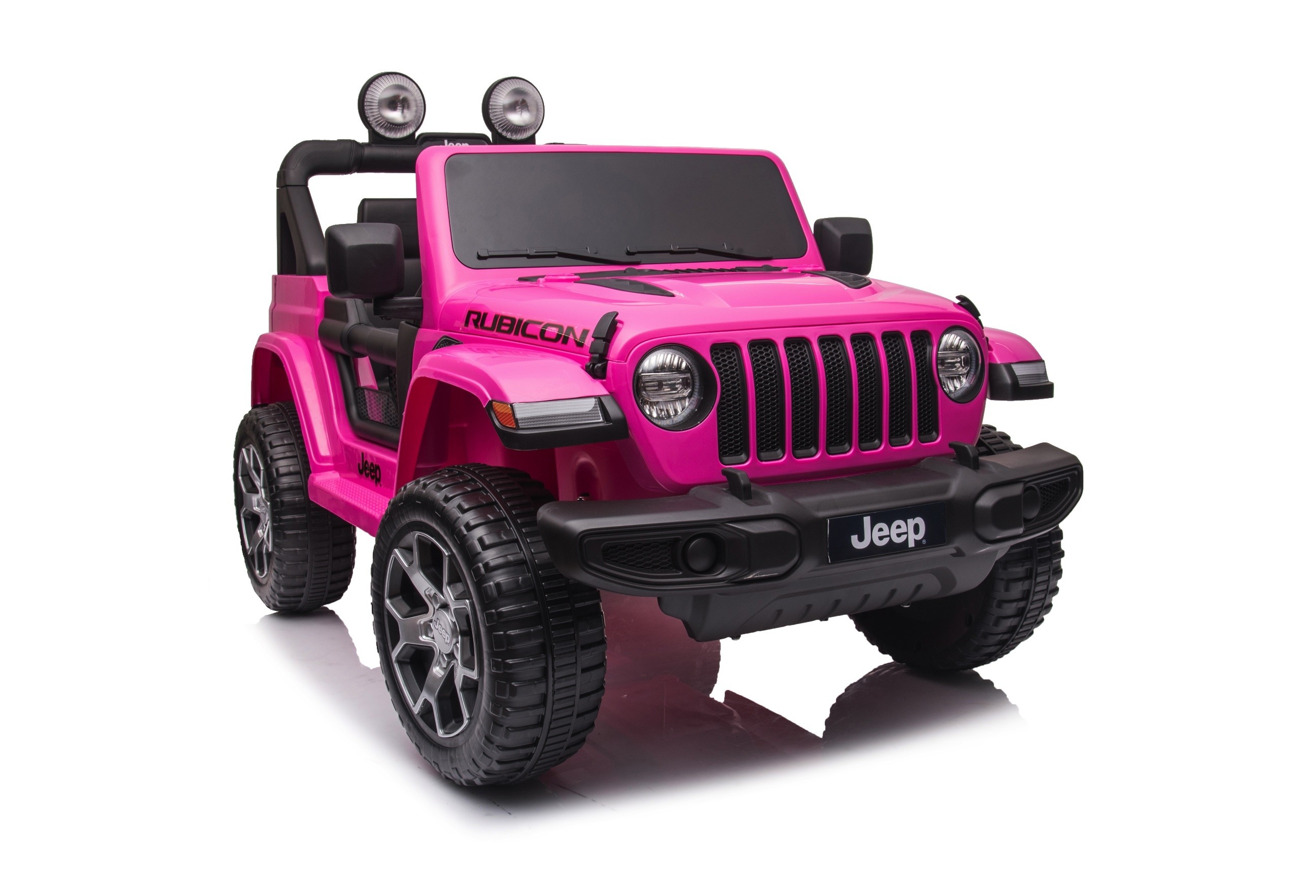 Auto Macchina Elettrica Jeep Wrangler Rubicon 12V per Bambini porte  apribili Con telecomando Full accessori (Rosa)
