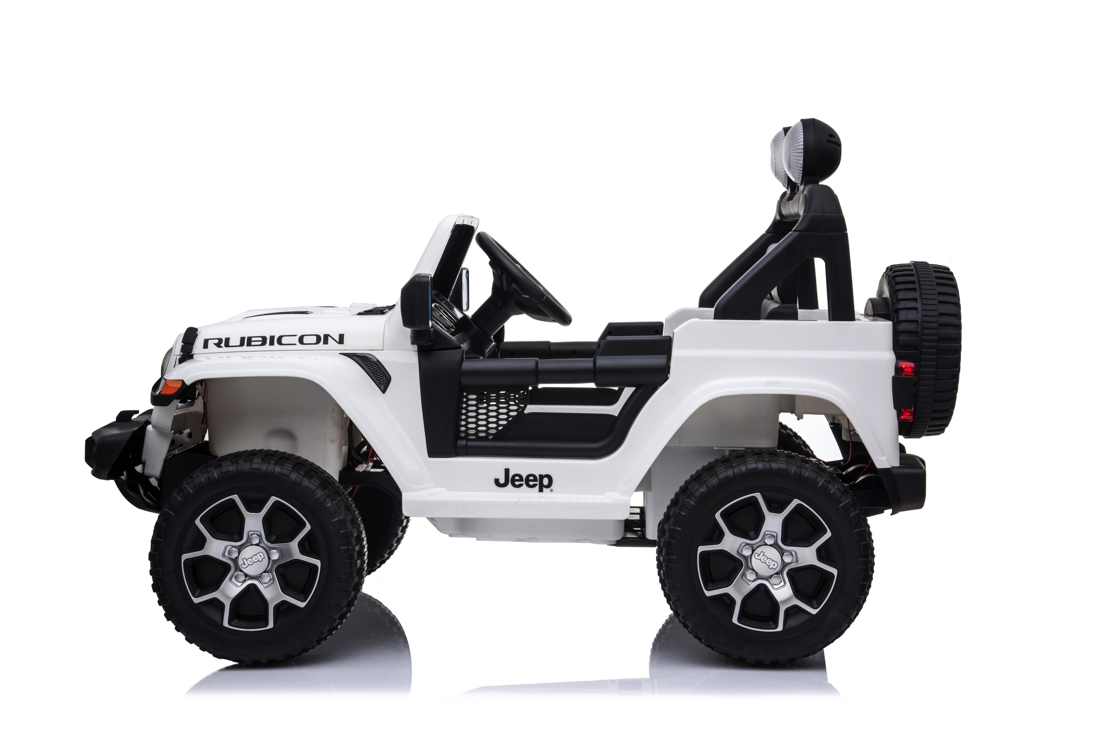 Auto Macchina Elettrica Jeep Wrangler Rubicon 12V per Bambini porte  apribili Con telecomando Full accessori (Bianca)