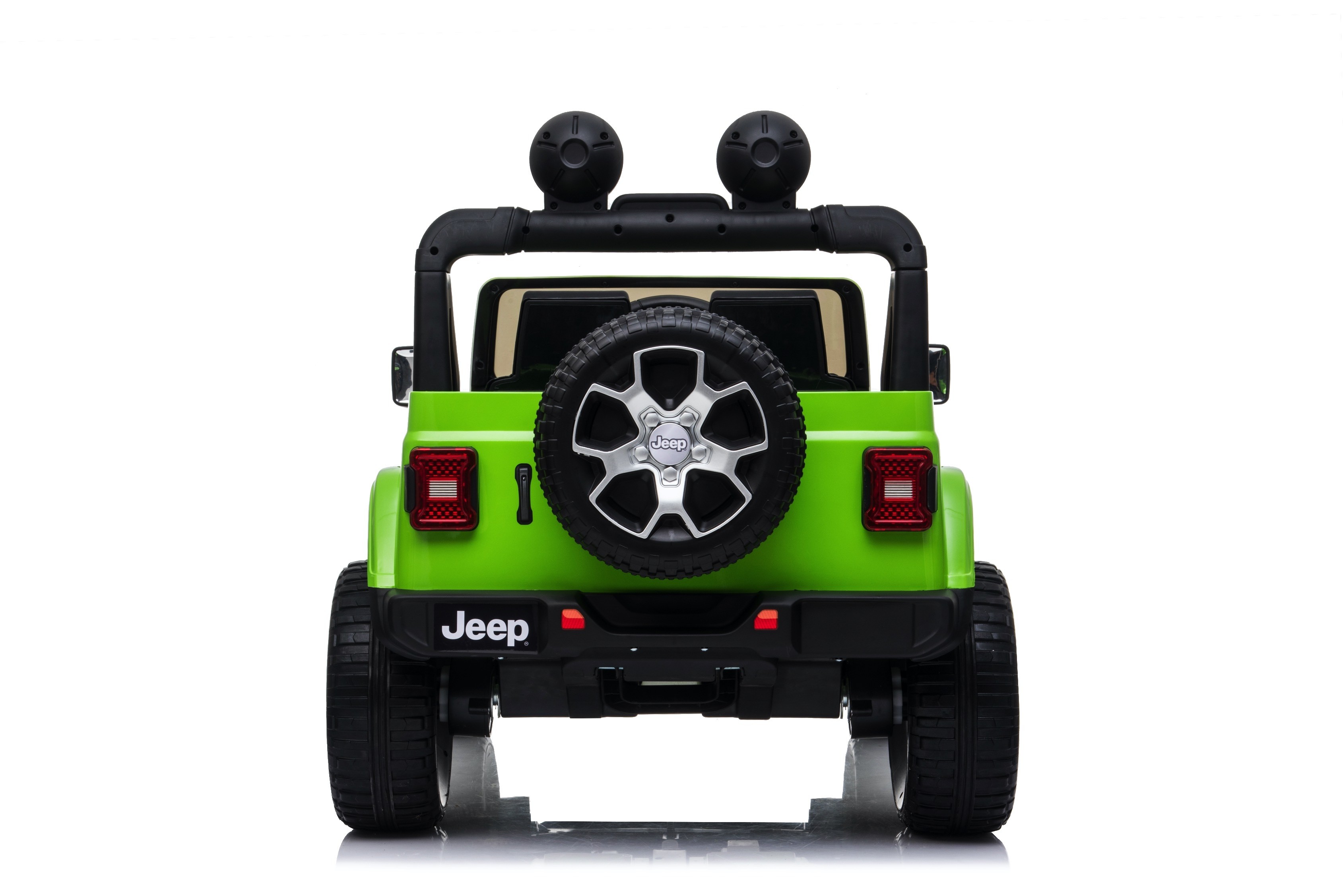 TOYSCAR electronic way to drive Auto Macchina Elettrica Jeep Wrangler Rubicon 12V per Bambini Porte apribili con Telecomando Full Accessori Green